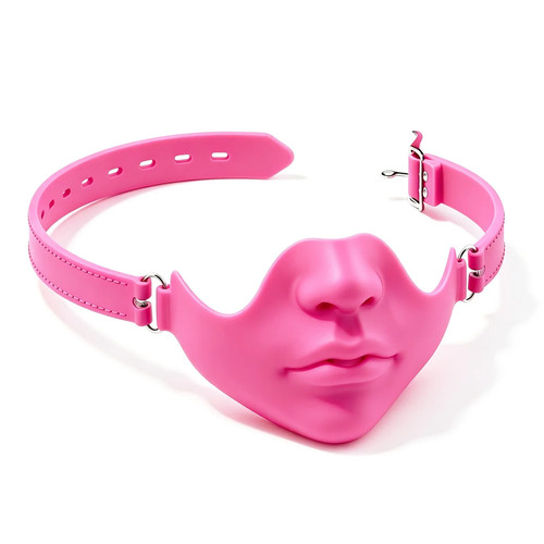 Pink silicone mouth cover - silicone, mask