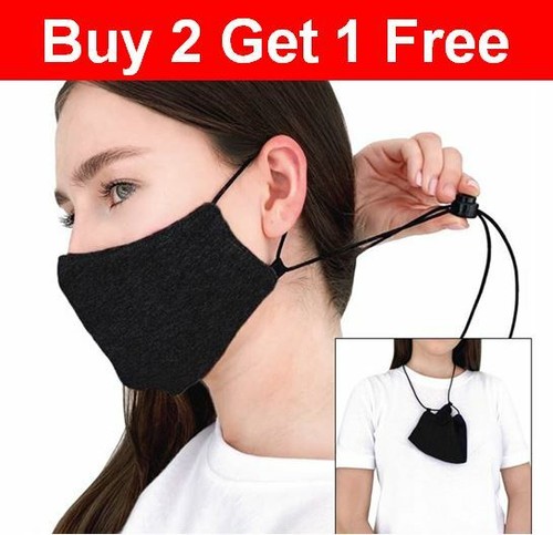 Black washable cotton face - cotton,