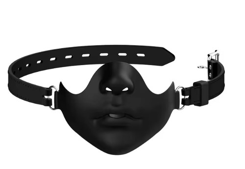 Black silicone face mask - silicone,
